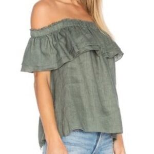 Young Fabulous & Broke Olive Off-Shoulder Blouse